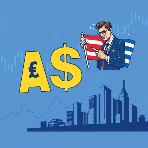 นักลงทุนกำลังวิเคราะห์แนวโน้มตลาดพร้อมกับธง AUD และ USD