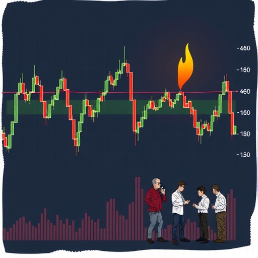 นักเทรดกำลังวิเคราะห์รูปแบบแท่งเทียน