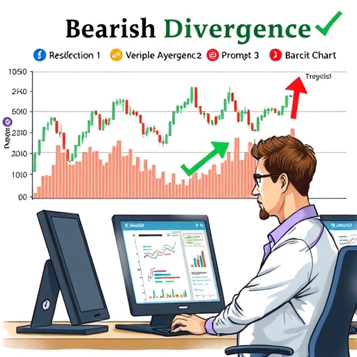 ภาพประกอบด้าน Bearish Divergence ในการเทรด
