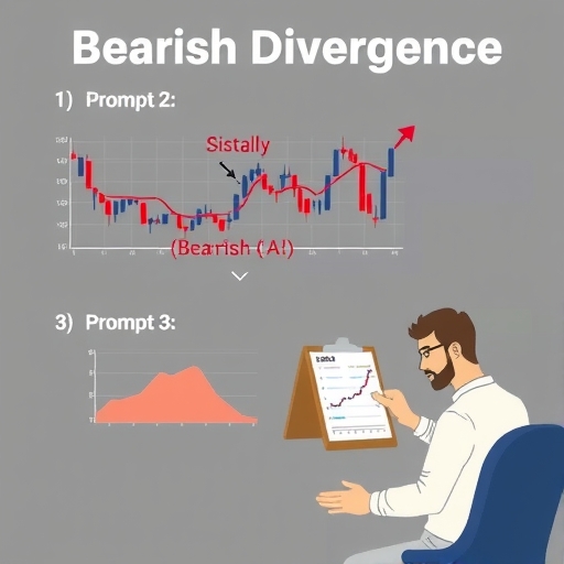 กราฟแสดงแนวโน้มตลาดและสัญญาณ divergence