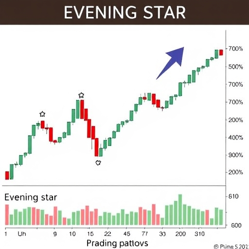 ภาพแสดงกลยุทธ์การเทรดสำหรับรูปแบบ Evening Star