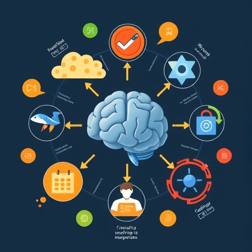 แสดงภาพการแตกปัญหาที่ซับซ้อนออกเป็นส่วนที่จัดการได้
