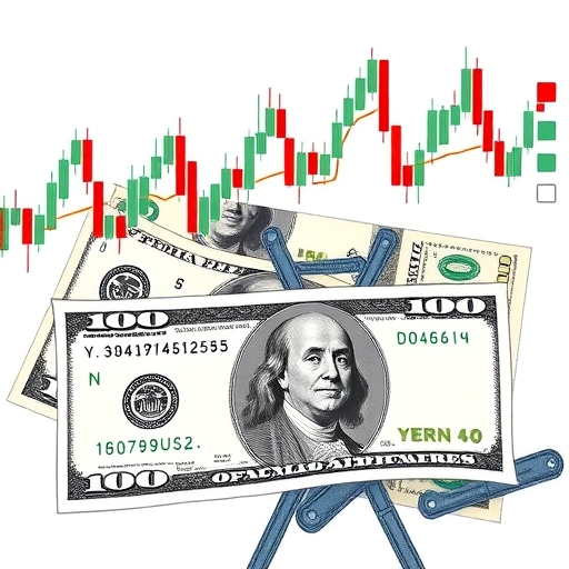 นักลงทุนใช้กราฟในการวิเคราะห์อัตราแลกเปลี่ยน USD/JPY