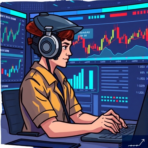 ภาพการเทรดดิจิตอลของนักลงทุน