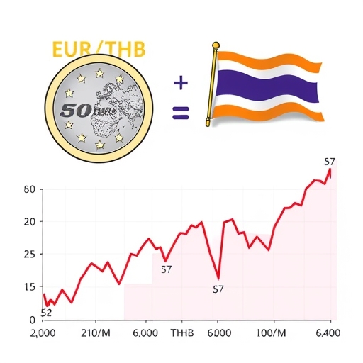 กราฟแสดงความผันผวนของเงินยูโรและเงินบาท