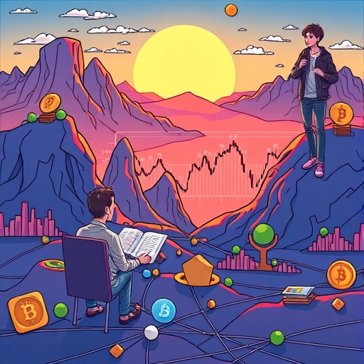 นักลงทุนกำลังศึกษาสินทรัพย์ดิจิทัลโดยใช้แล็ปท็อปและโน้ต