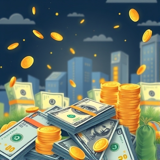 การแสดงถึงการเจริญเติบโตและความเจริญรุ่งเรืองด้วยสัญลักษณ์เงิน