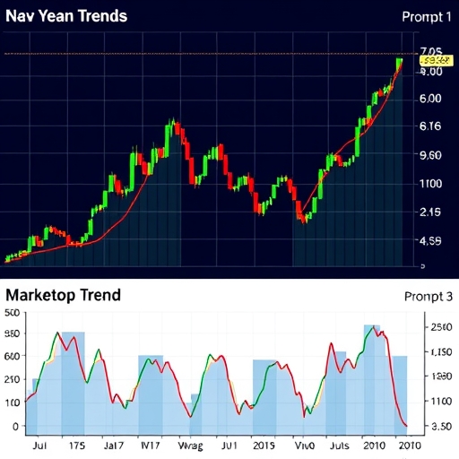ภาพแสดงการแสดงผลความผันผวนของตลาดด้วย SuperTrend indicators