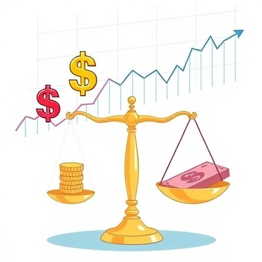 การแสดงภาพของนักลงทุนที่ดูแนวโน้มเงินดอลลาร์และบาท