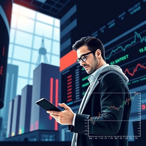 ภาพฉากตลาดหุ้นที่เน้นดัชนี Dow Jones