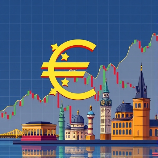 กราฟการเปลี่ยนแปลงของอัตราแลกเปลี่ยนเงินยูโร