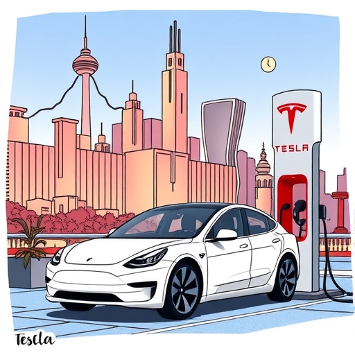 นักลงทุนกำลังวิเคราะห์ข้อมูลหุ้น Tesla