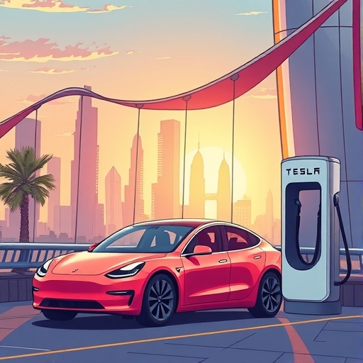 Tesla รถยนต์ไฟฟ้าที่ได้รับการออกแบบในเมืองอนาคต