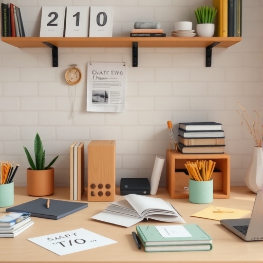 一位人員正在整理他們的書桌,處理文件