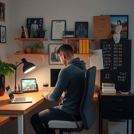 一位交易者正在整理他們的工作空間