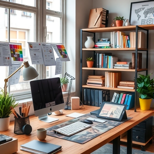 一位交易者正在整理他們的工作空間