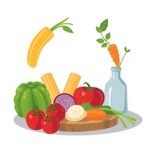 一頓包含新鮮食材的均衡餐點插圖