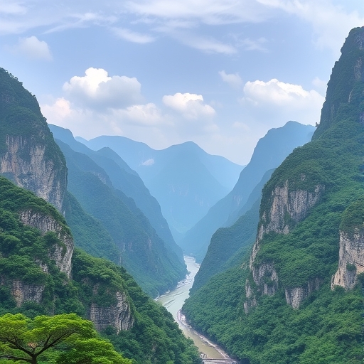 太魯閣峽谷的美麗風景