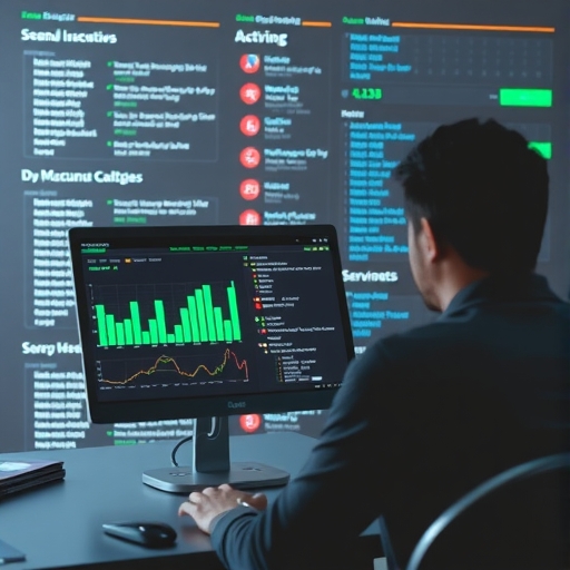 一位經濟學家正在研究複雜的經濟模型。