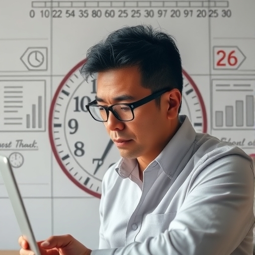 一位人士正在有效率地管理時間