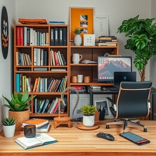 一個人正在整理他們的工作空間