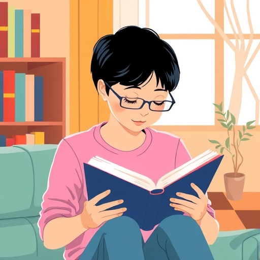 一個人正在閱讀書籍