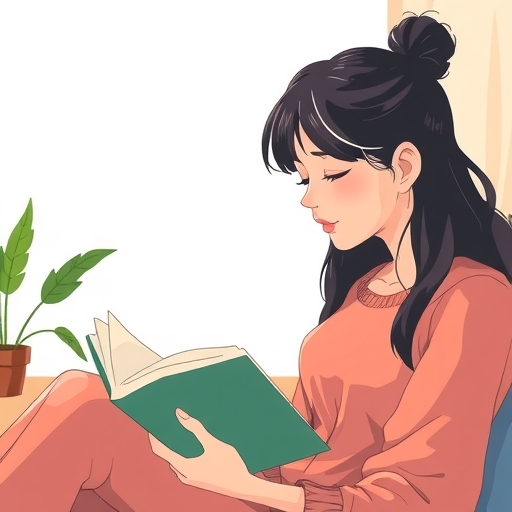 一個人正在閱讀書籍