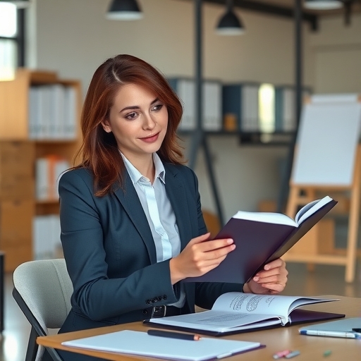 一位辦公室員工正在使用規劃器