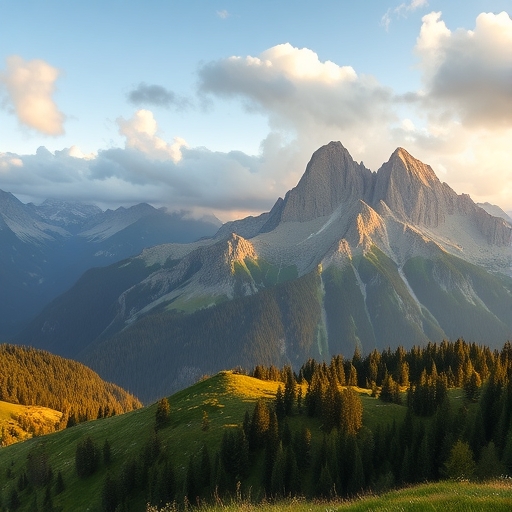 壯麗的山脈風景