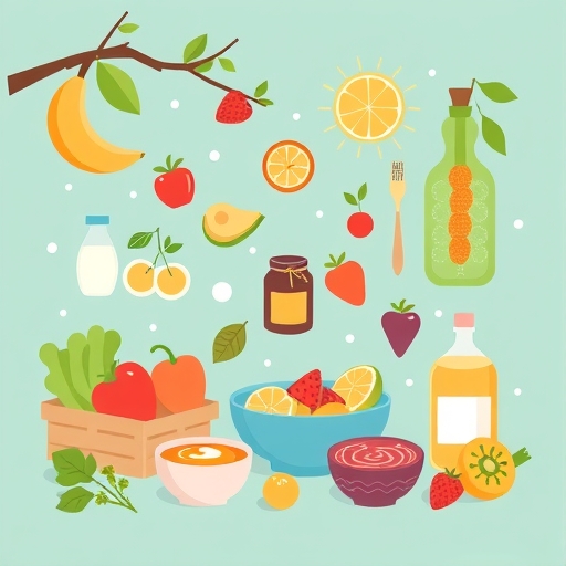 一張描繪健康生活方式的插圖