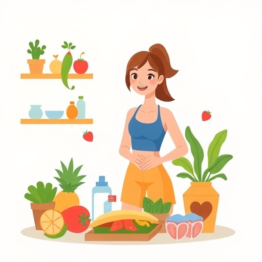 一張描繪健康生活方式的插圖