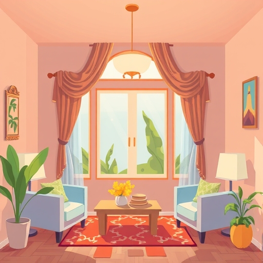一幅描繪舒適居家環境的插圖