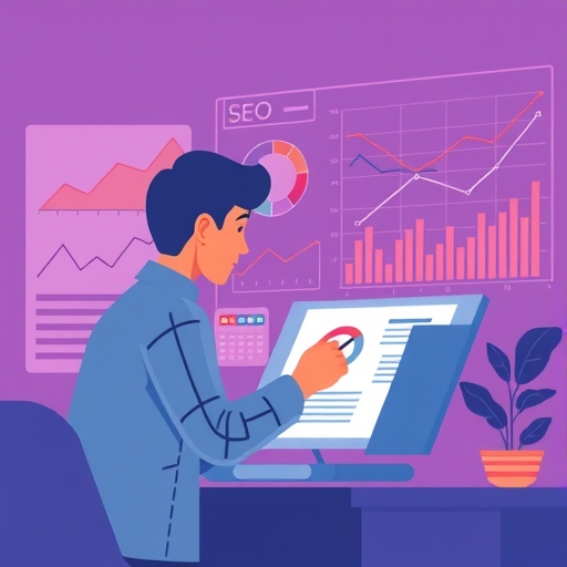 一名分析師正在研究市場趨勢圖。