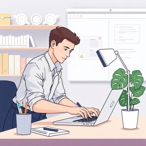 象徵高效工作的插圖。