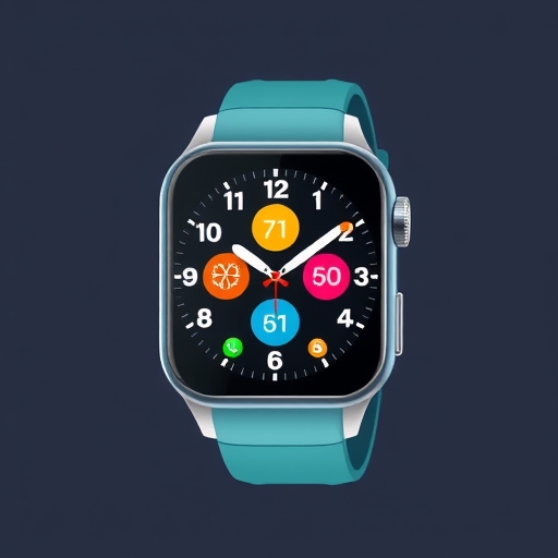 智慧手錶顯示外匯交易應用程式的介面