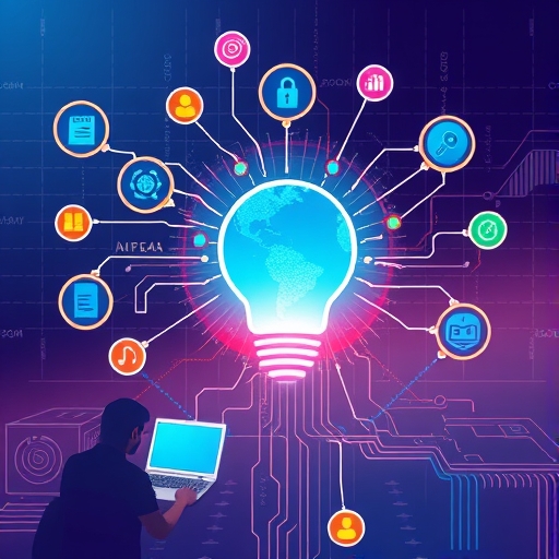 顯示市場支撐位和阻力位的互聯數據點網路