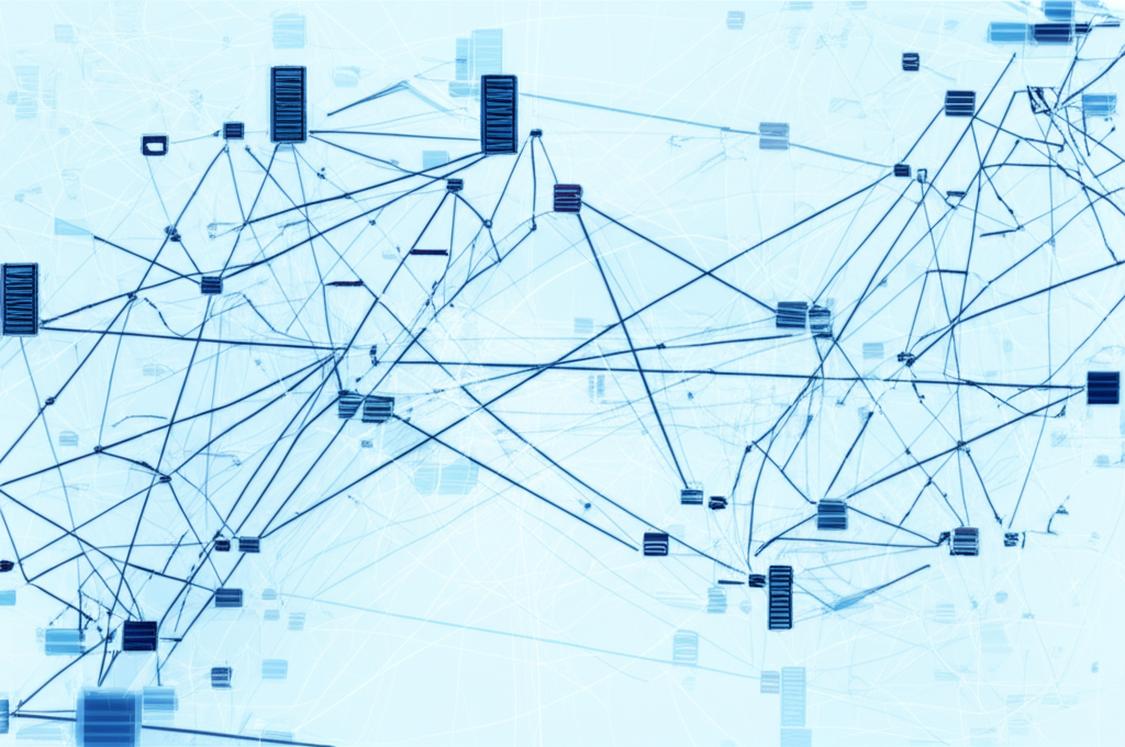 ภาพประกอบเครือข่ายการสื่อสารอิเล็กทรอนิกส์ในตลาดการเทรด