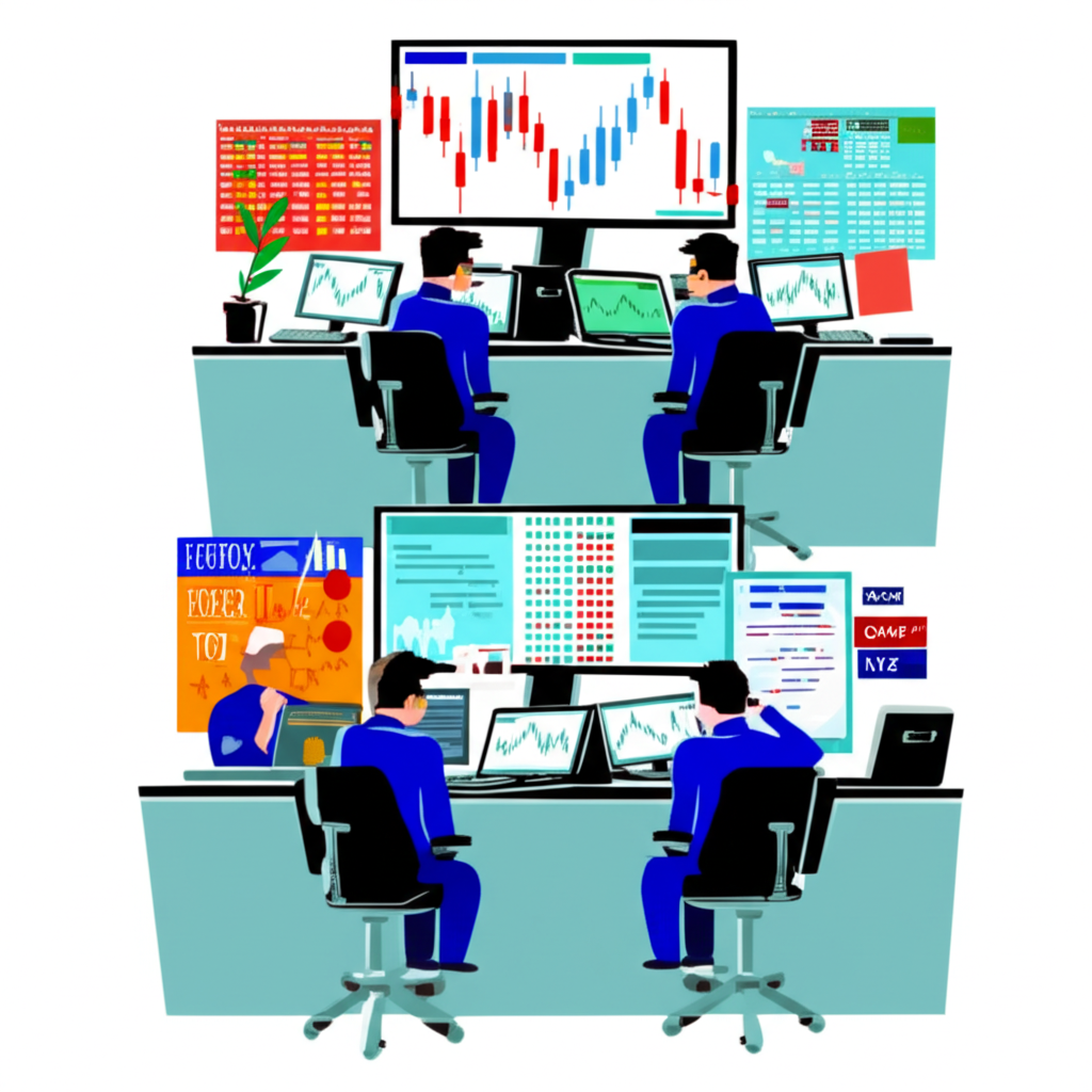 ภาพประกอบ: แสดงบรรยากาศการเทรดในช่วงเวลาต่าง ๆ ของตลาด Forex