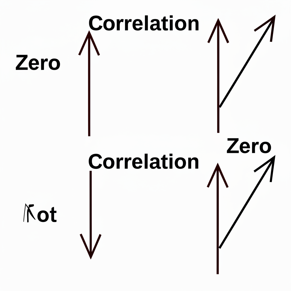 illustration two arrows moving in the same direction then opposite then not moving showing positive negative zero correlation