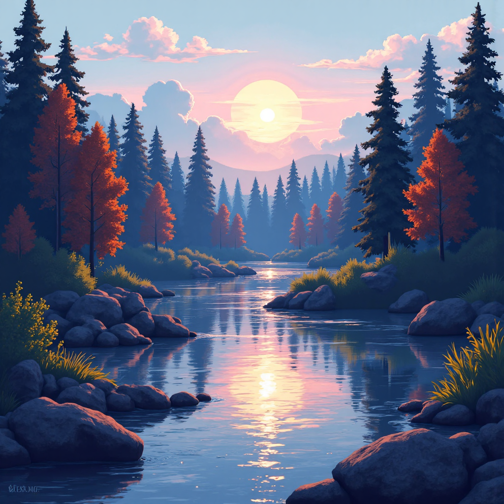 A visual metaphor of two distinct yet related data streams flowing towards each other illustrating a positive statistical relationship under a gentle light